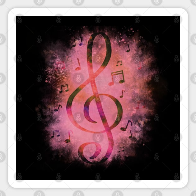 Music Note Clef Magnet by Xatutik-Art